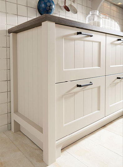 Schuller keuken Canto L210 zandgrijs satijn