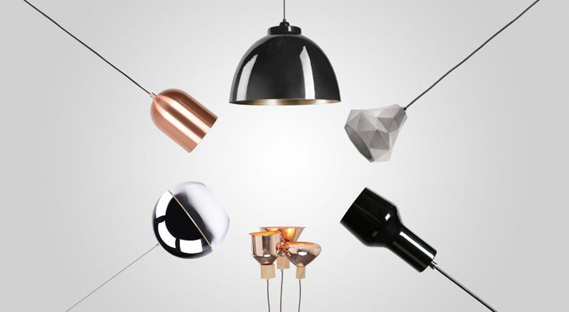 hanglampen van koper bij Jansen Totaal Wonen