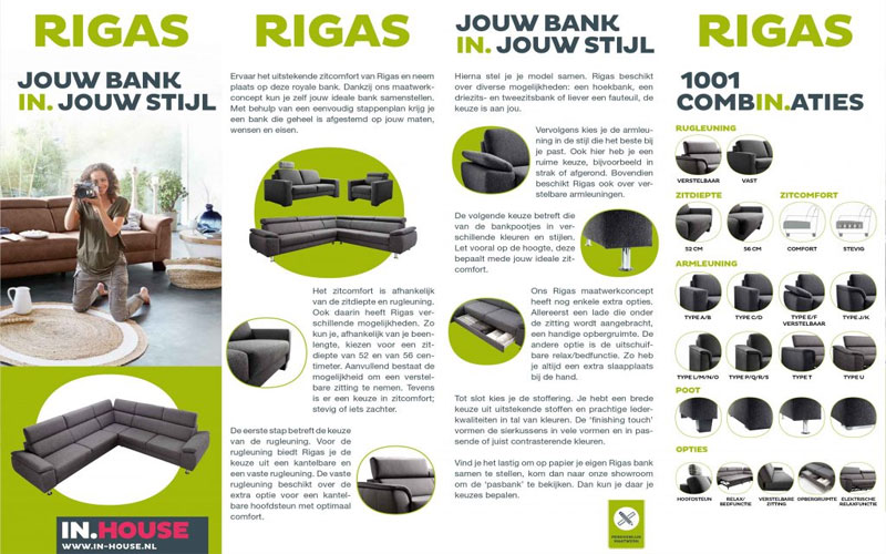 zelf ontwerpen Rigas bank INHOUSE bij Jansen Totaal Wonen