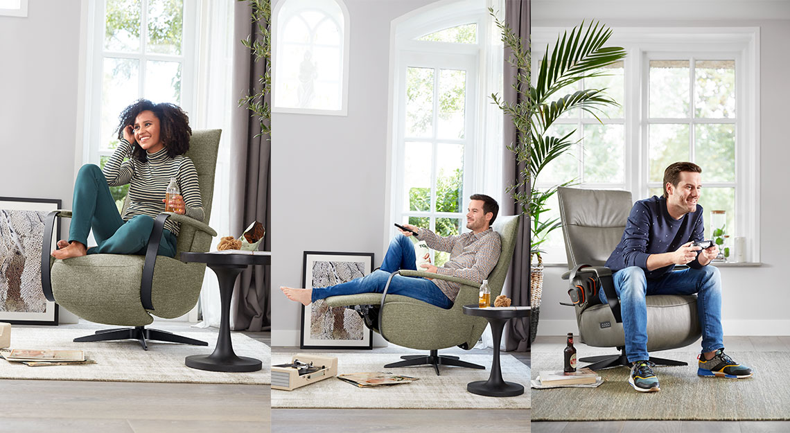 Heerlijk zitten op relaxfauteuils voor ontspanning bij Jansen Totaal Wonen