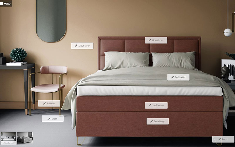 Kiezen bij design your bed met wonderland bij Jansen Totaal Wonen