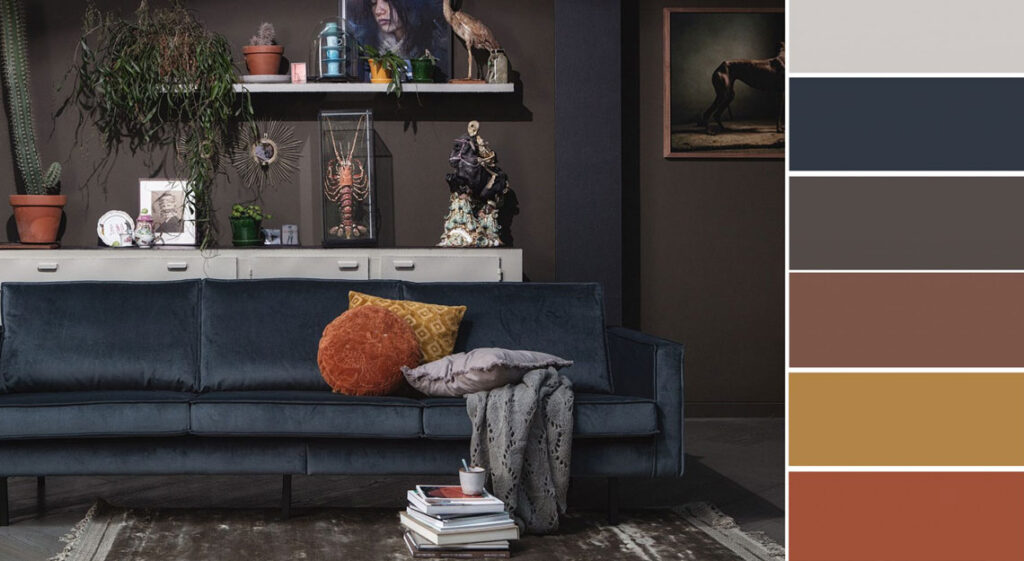 Kleurenpalet donker dark mode bij Jansen Totaal Wonen