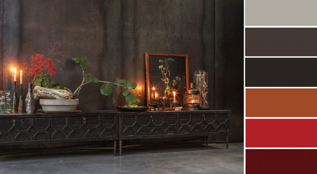 Kleurenpalet rood bij Jansen Totaal Wonen