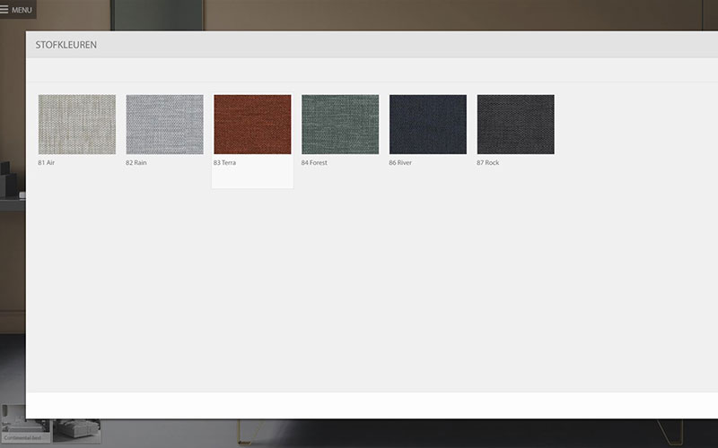 stofkleuren bij design your bed met wonderland bij Jansen Totaal Wonen